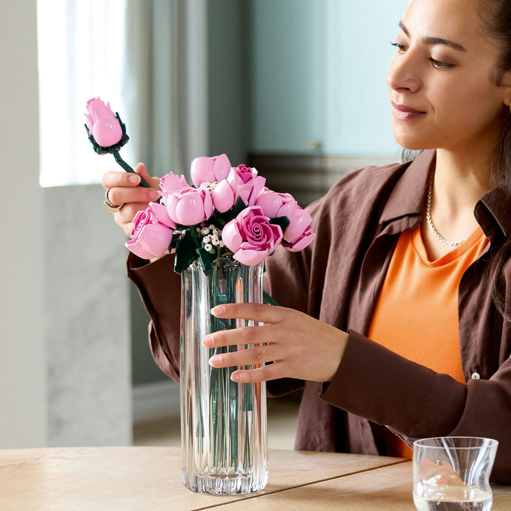 LEGO® Botanicals Bouquet of Pink Roses - Bộ Lắp Ráp Hoa Hồng Màu Hồng 10374 - LEGO - Hình ảnh bổ sung 7