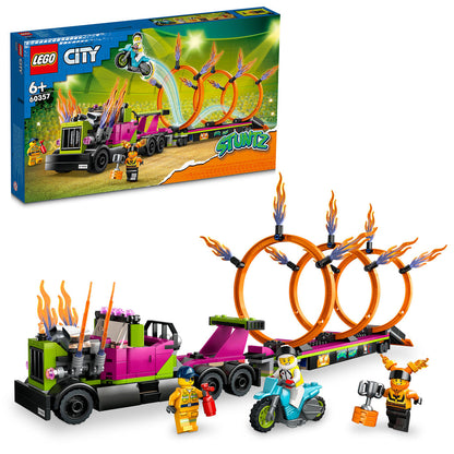 LEGO® City Stunt Truck & Ring of Fire Challenge - Đồ Chơi Lắp Ráp Xe Tải Biểu Diễn Mạo Hiểm LEGO 60357