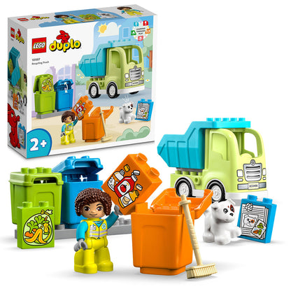 LEGO® DUPLO™ Town Recycling Truck - Đồ chơi Xe chở rác tái chế 10987 - LEGO chính hãng LEGO - ảnh 1 - LEGO DUPLO