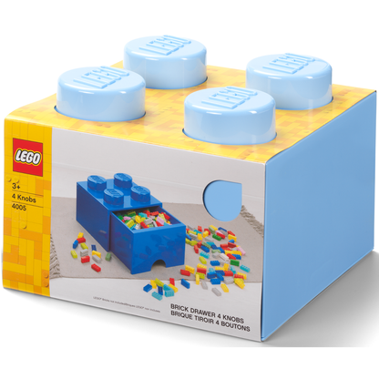 LEGO Brick Drawer 4 - Light Royal Blue - Hộp Lưu Trữ Ngăn Kéo 1 Ngăn 4 Nút - LEGO 40051736 - Hình ảnh sản phẩm