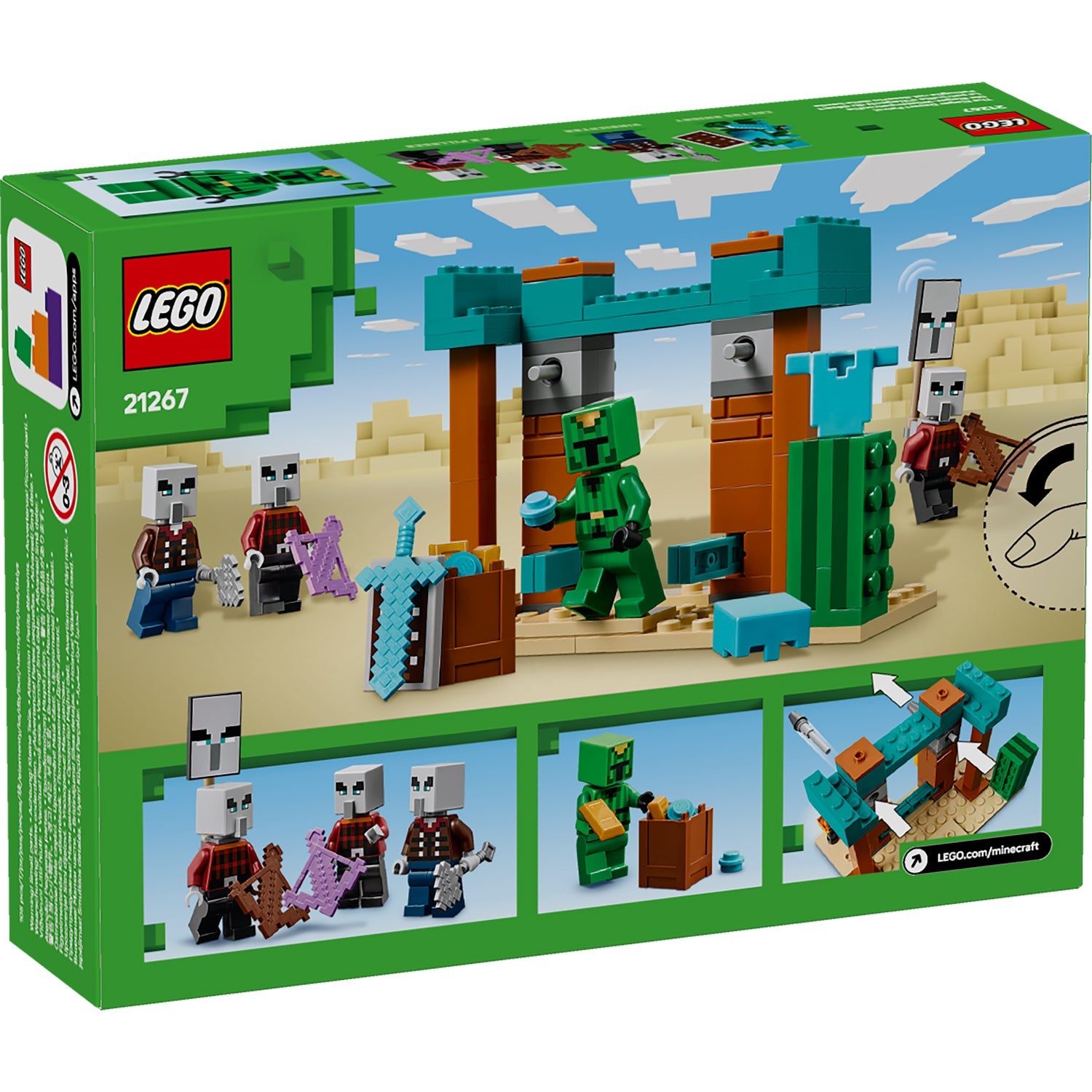 LEGO® Minecraft® The Illager Desert Patrol - Đồ Chơi Lắp Ráp Sa Mạc Minecraft - LEGO 21267 LEGO - ảnh 2 - Building Sets