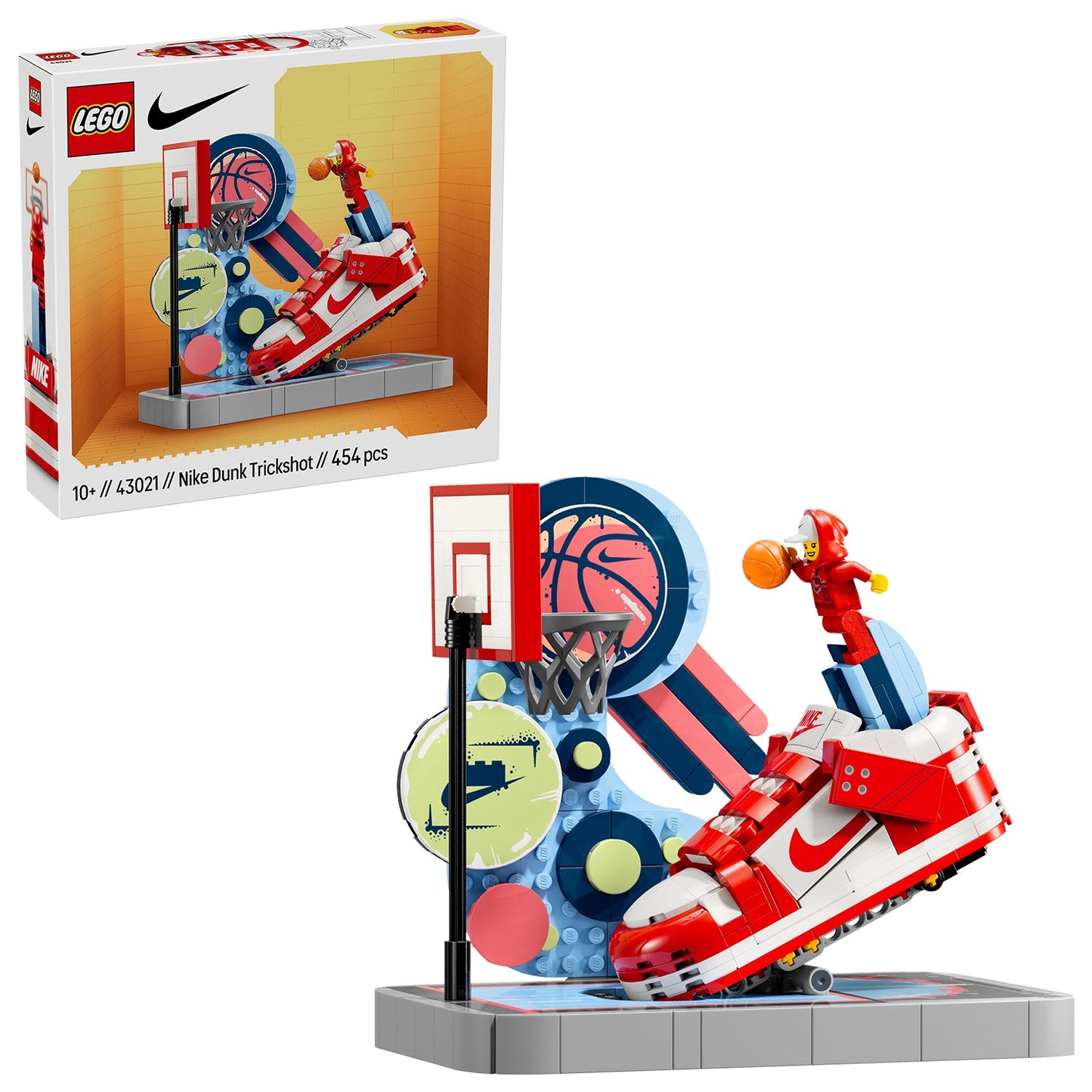 LEGO® Nike Dunk Trickshot - Bộ Lắp Ráp Giày Nike Dunk & Sân Bóng Rổ - LEGO 43021