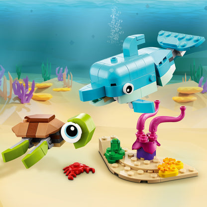 LEGO® Creator 3-in-1 Dolphin and Turtle - Bộ lắp ráp sinh vật biển 3 trong 1 - LEGO 31128 LEGO - ảnh 1 - LEGO Creator 3-in-1