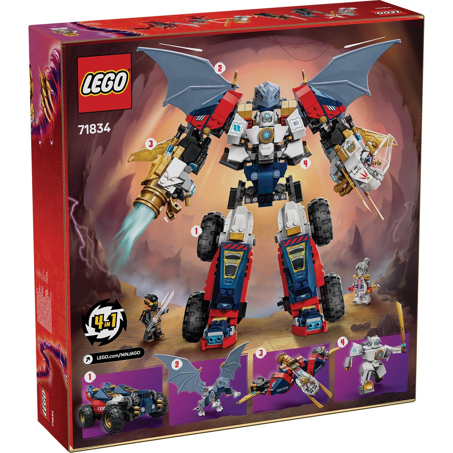 LEGO® NINJAGO® Zane’s Ultra Combiner Mech - Bộ Lắp Ráp Chiến Giáp Kết Hợp Siêu Cấp - LEGO 71834 LEGO - Building Sets