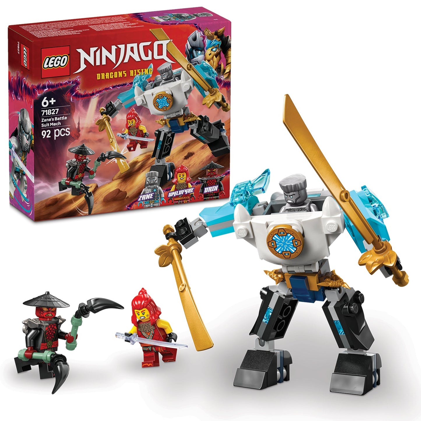 LEGO® NINJAGO® Zane’s Battle Suit Mech - Đồ chơi lắp ráp Robot chiến đấu - LEGO 71827 LEGO - ảnh 1 - Lego