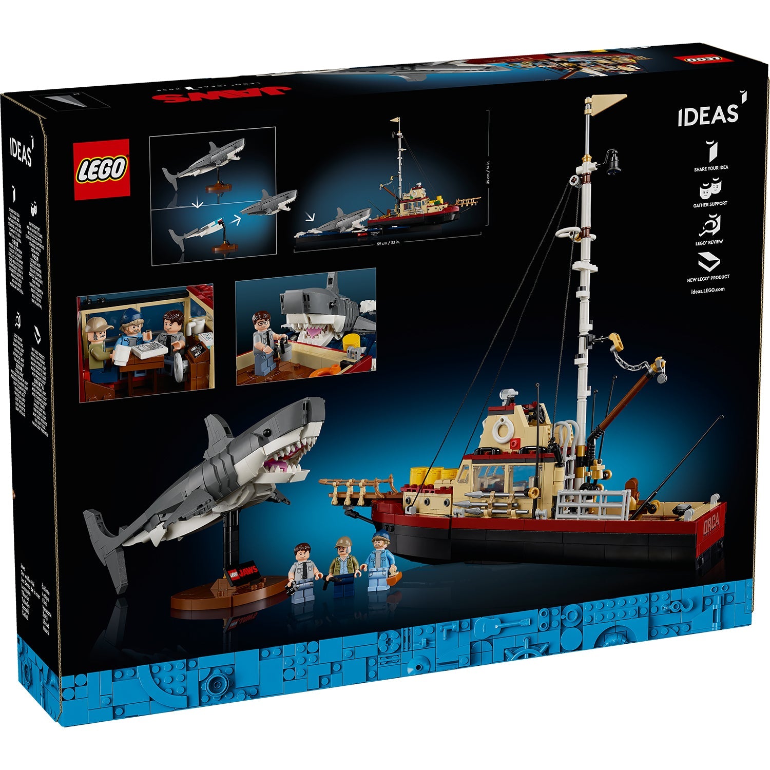 LEGO® Ideas Jaws - Bộ Lắp Ráp Mô Hình Hàm Cá Mập 21350 LEGO - ảnh 5 - Building Set