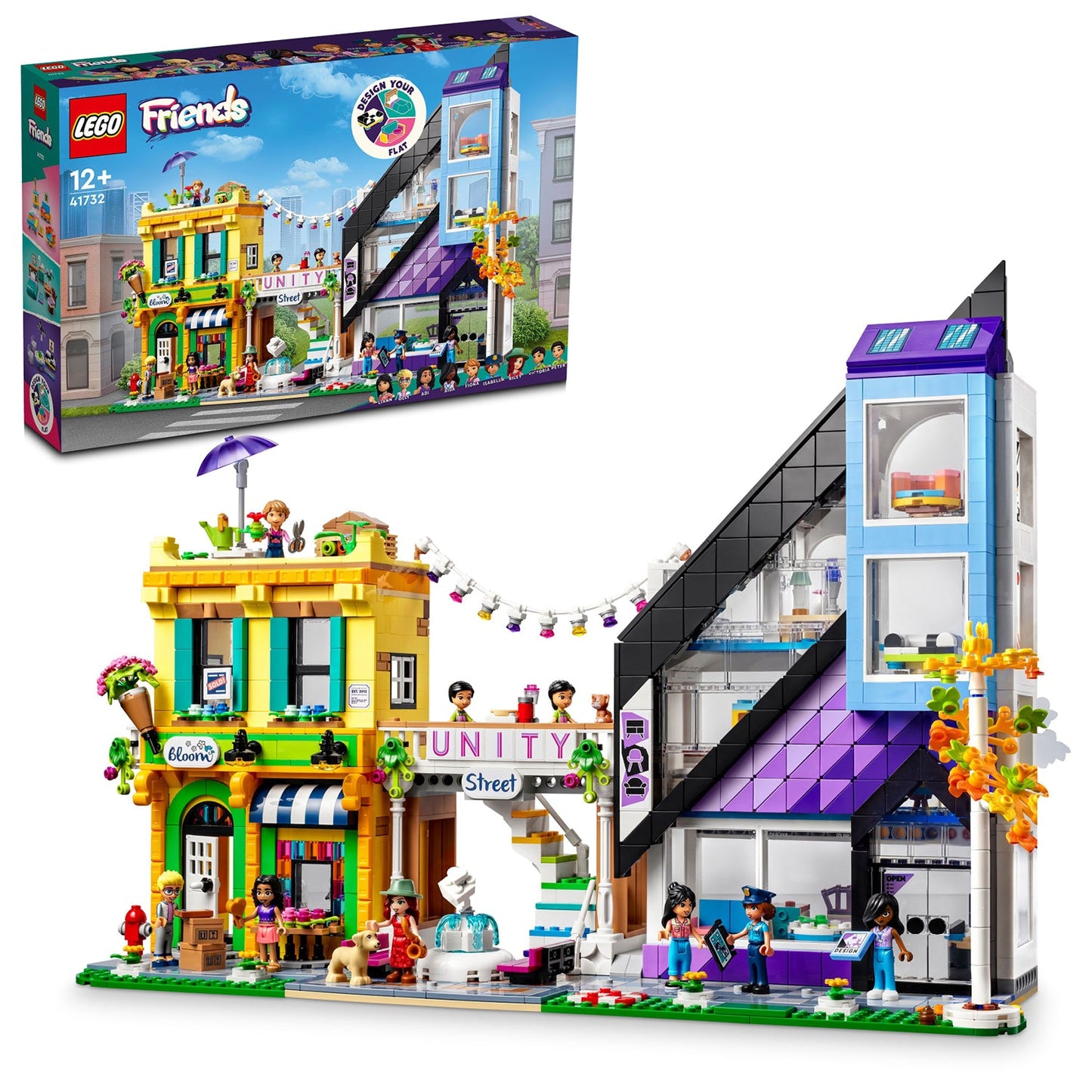 LEGO® Friends™ Downtown Flower and Design Stores - Bộ Lắp Ráp Cửa Hàng Hoa Và Thiết Kế - LEGO 41732