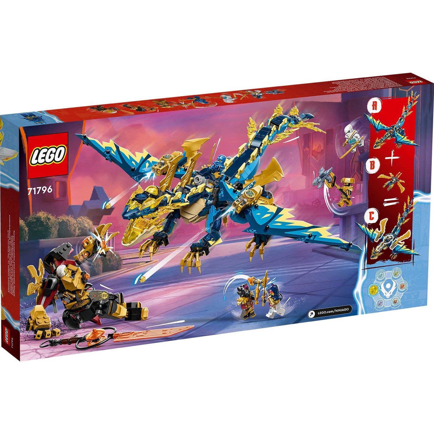 LEGO® NINJAGO® Elemental Dragon vs. The Empress Mech 71796 - Bộ Lắp Ráp Rồng Và Robot Chiến Đấu LEGO LEGO - ảnh 3 - Lego