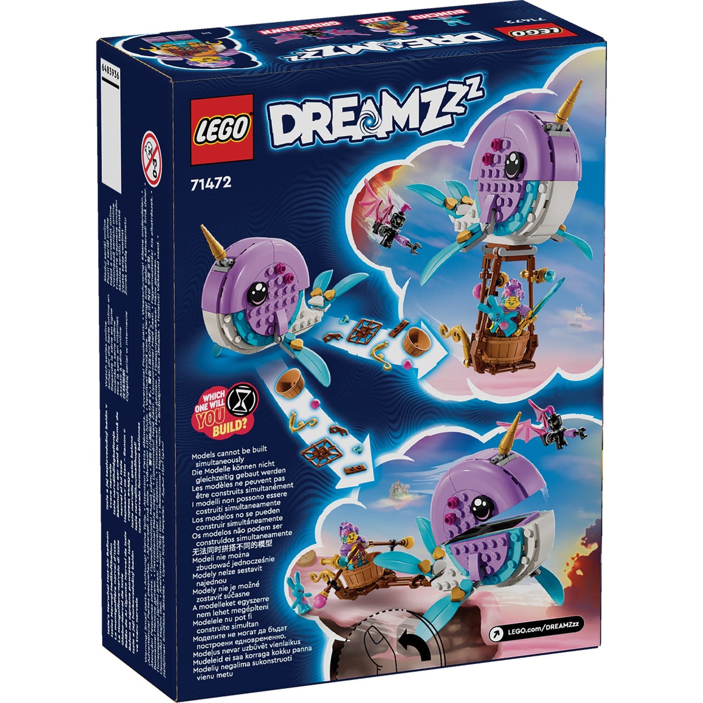 LEGO® DREAMZzz™ Izzie's Narwhal Hot-Air Balloon - Đồ Chơi Lắp Ráp Khinh Khí Cầu Cá Kỳ Lân LEGO 71472 LEGO - ảnh 4 - Building 