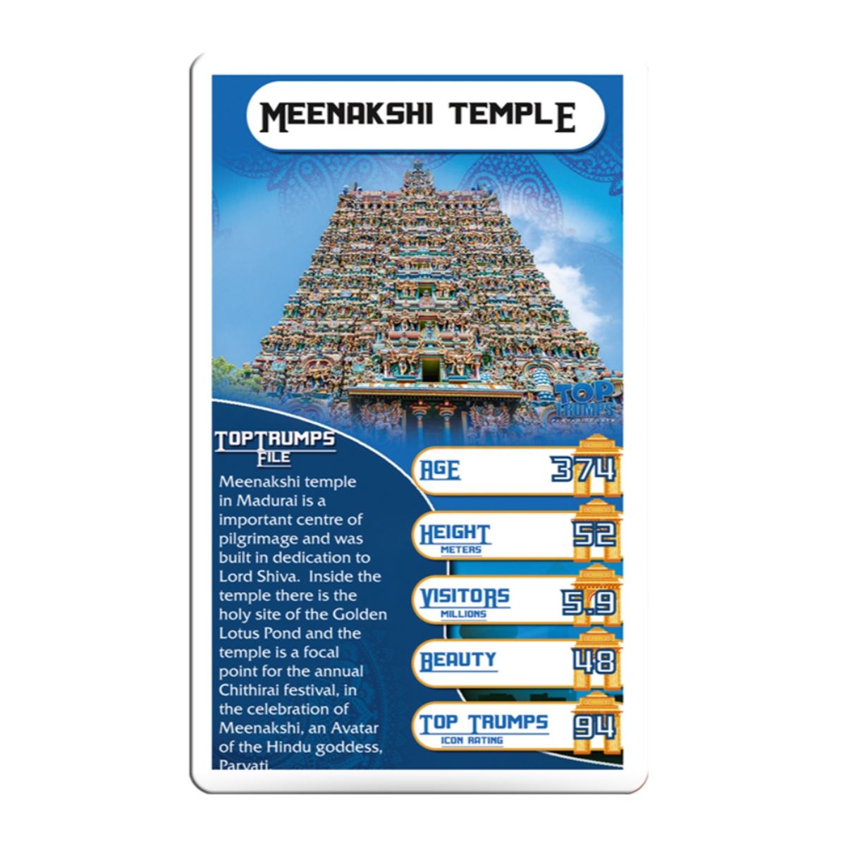 Monuments of India Top Trumps Card Game - Trò Chơi Thẻ Bài Kiến Trúc Ấn Độ - Winning Moves - Hình ảnh chi tiết 2