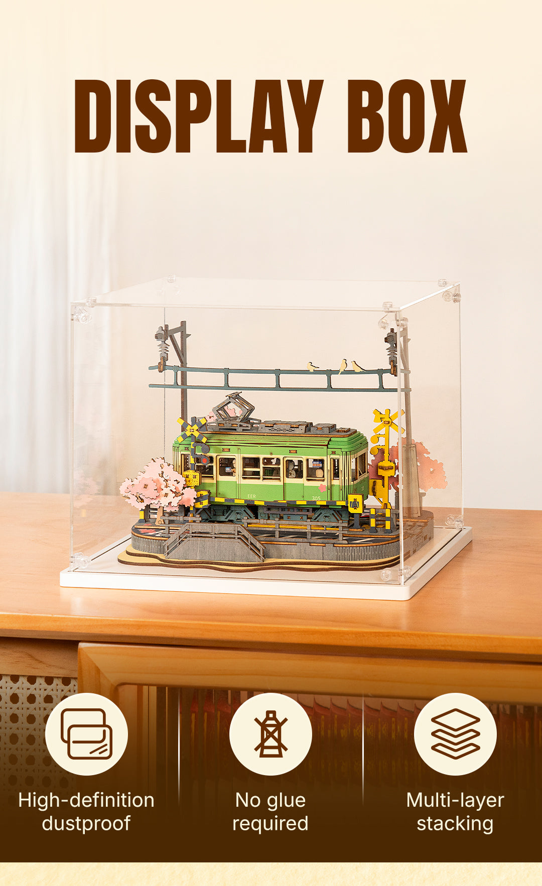 Rolife Creation Set Display Box TGF01 - Hộp trưng bày chống bụi - Rolife