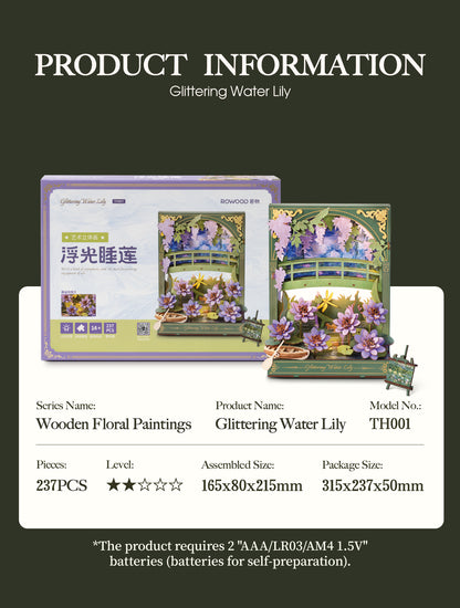 Rowood 3D Wooden Puzzle - Glittering Water Lily - Mô hình lắp ráp gỗ 3D - Rolife TH001