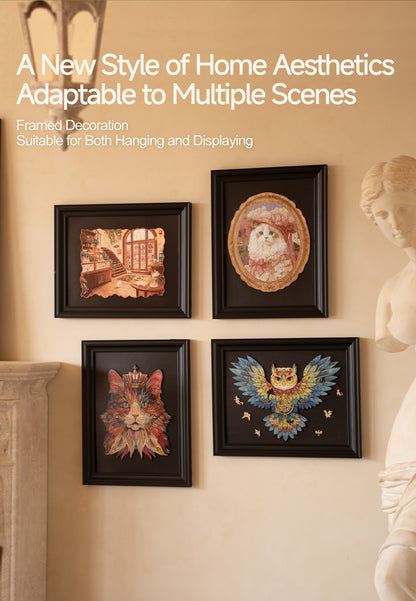 Rowood Springtime Kitty Portrait Wooden Jigsaw Puzzle - Tranh ghép gỗ 3D - Rolife