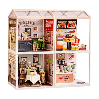 Rolife Super Creator Miniature House 4 in 1 Four Grid - Bộ mô hình nhà búp bê DIY 4 trong 1 - Rolife