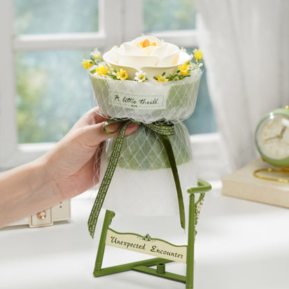 ROKR White Camellia DIY 3D Puzzle Model AF011 - Mô hình lắp ráp gỗ 3D Hoa trà trắng - ROKR