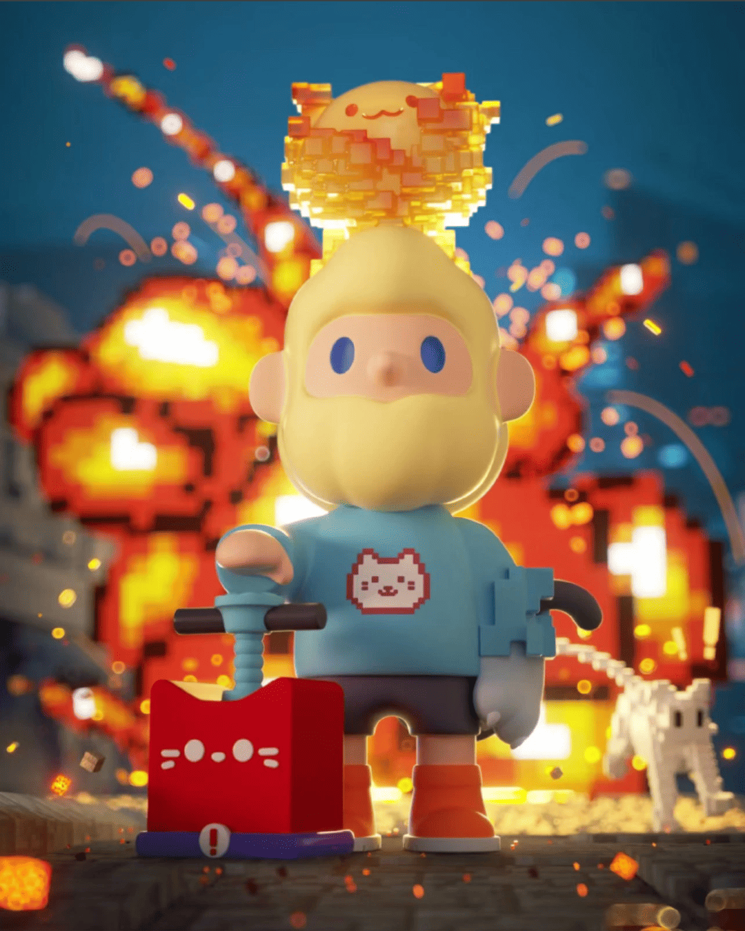 Farmer Bob - Next Generation Pixel Universe Blind Box Series | Mô Hình Art Toy Finding Unicorn - Hình ảnh bổ sung 8