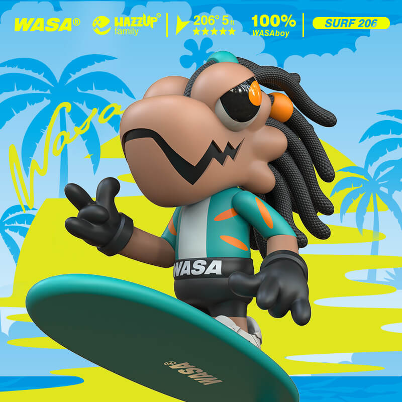 Wasaboy100% Surf206 Blind Box Series - Mô Hình Art Toy Chính Hãng Wasa Toys - Hình ảnh bổ sung 4