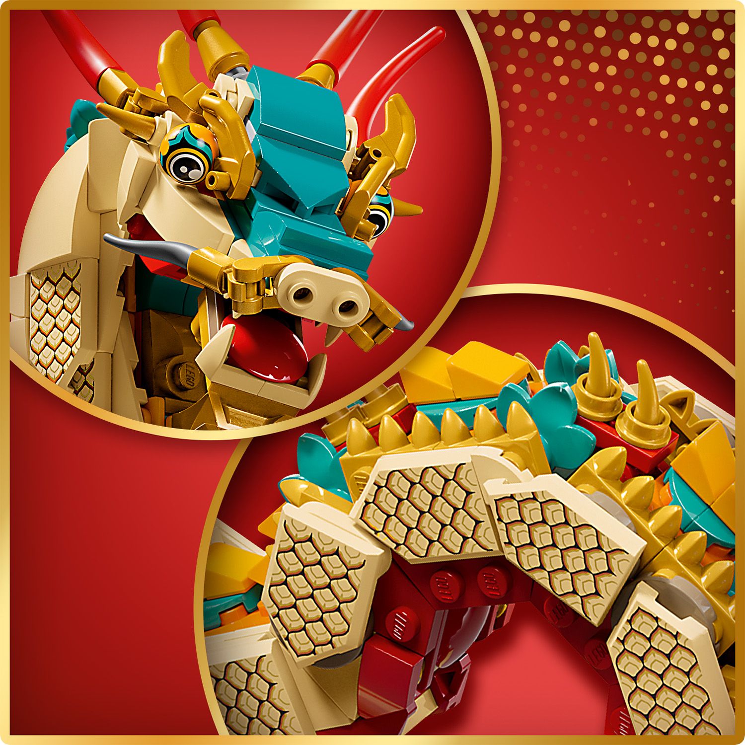LEGO® Spring Festival Auspicious Dragon - Mô hình Rồng May Mắn Năm Mới - LEGO 80112 - Hình ảnh bổ sung 6