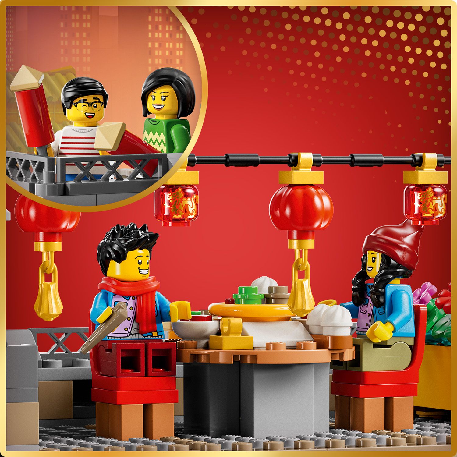 LEGO® Spring Festival Family Reunion Celebration - Bộ Lắp Ráp Nhà Hàng Tết Đoàn Viên - LEGO 80113 LEGO - ảnh 3 - Lego Sets