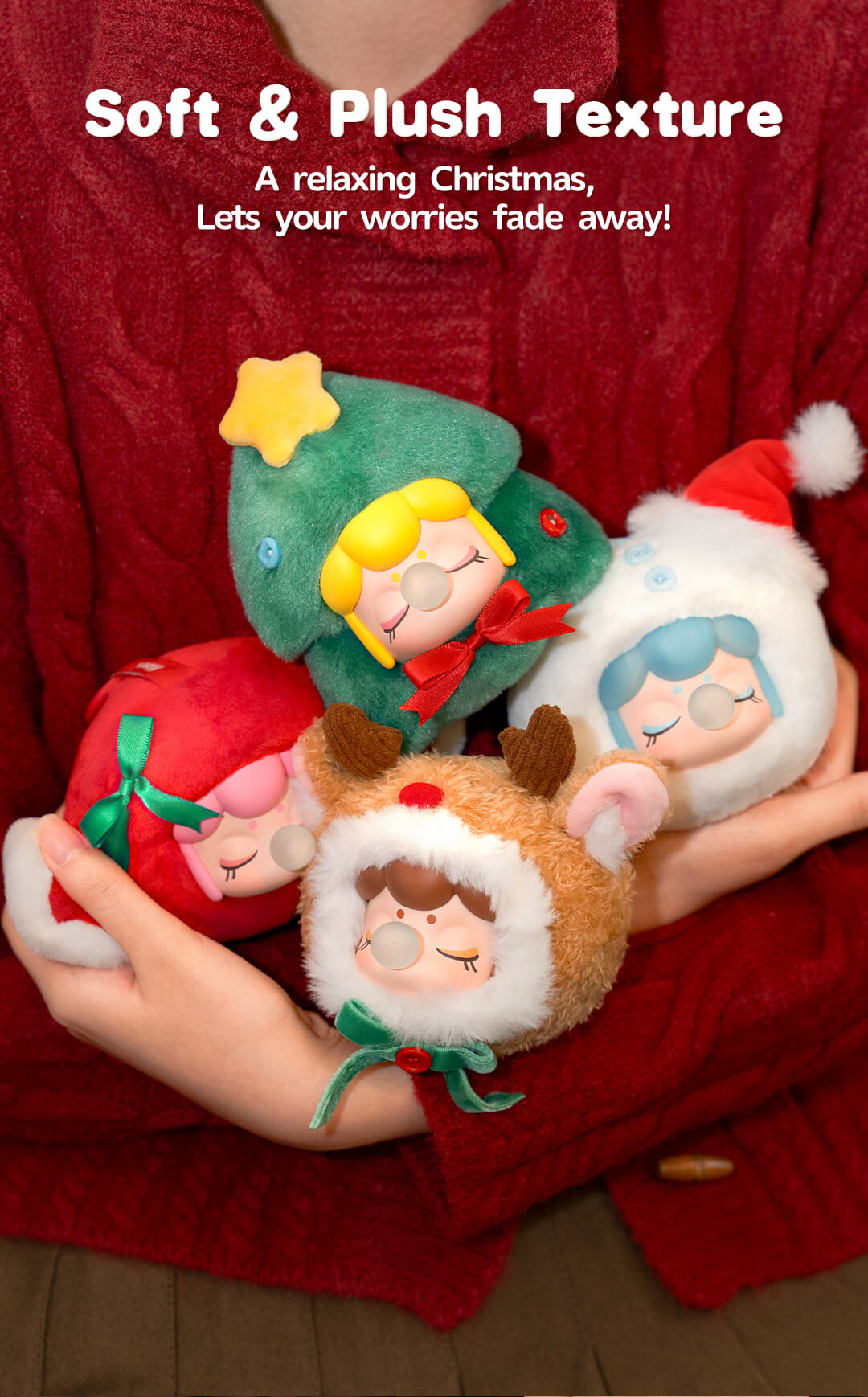 Nanci Christmas Gift Plush Pendant | Blind Box Set of 4 (80mm) - Mô hình móc khóa bông Giáng sinh - Rolife