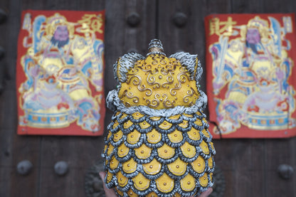 Daruma Doll-Lion Dance-Yellow - Mô Hình Art Toy Giới Hạn - WeArtDoing - Hình ảnh bổ sung 6