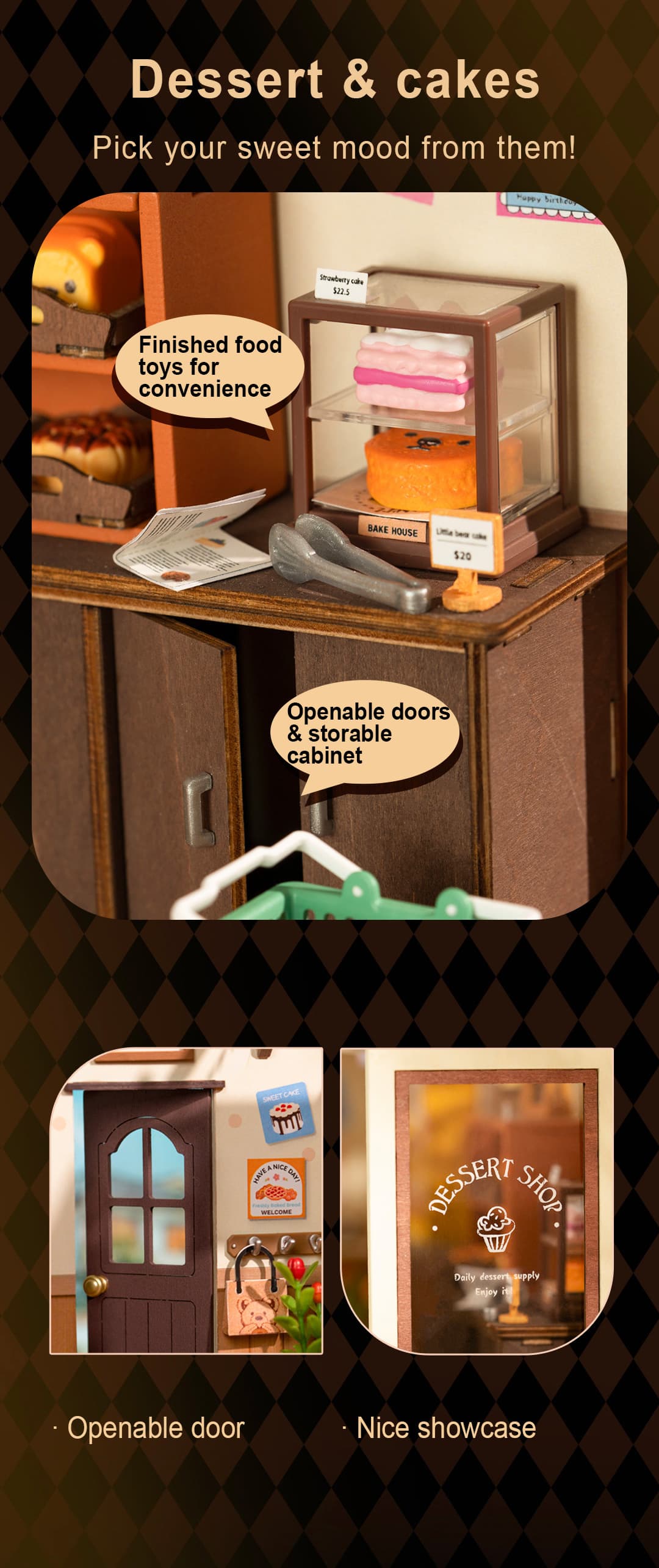 Rolife DIY Miniature House - Becka's Baking House - Mô hình nhà búp bê gỗ tự lắp ráp - Rolife DG161