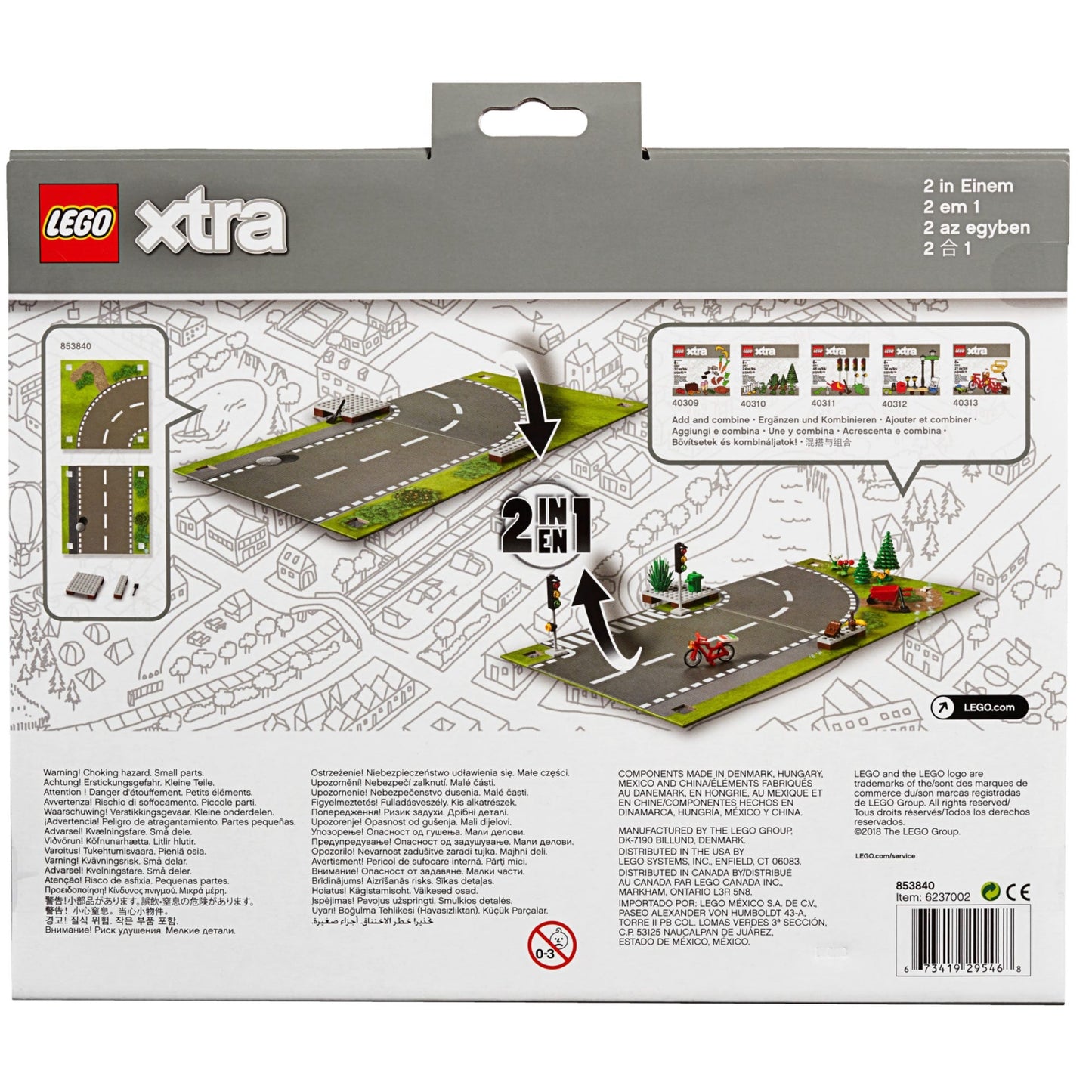 LEGO® Xtra Road Playmat - Thảm Chơi Đường Phố 2 Mặt Cao Cấp - LEGO 853840 - Hình ảnh chi tiết 2