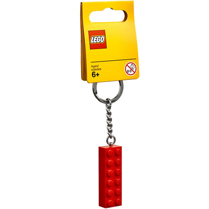 LEGO® Keyring 2x6 Stud – Red - Móc khóa gạch 2x6 màu đỏ - LEGO - Hình ảnh sản phẩm