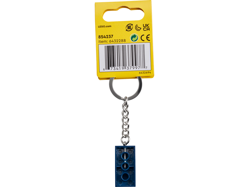 LEGO® Keyring 2x4 Stud – Earth Blue - Móc Khóa Gạch LEGO 2x4 - LEGO Chính Hãng - Góc nhìn khác 3