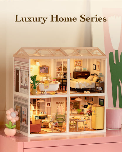 Rolife Super Creator 15 in 1 Plastic DIY Miniature House - Mô hình nhà búp bê lắp ghép nhựa - Rolife