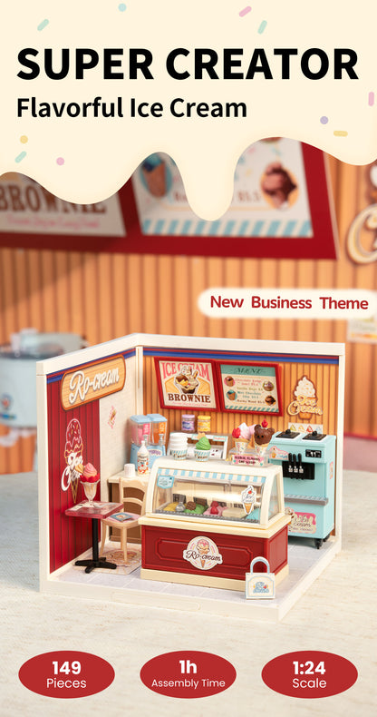 Rolife Flavorful Ice Cream DIY Miniature House DW018B - Mô hình nhà búp bê mini tự lắp ráp - Rolife DW018B