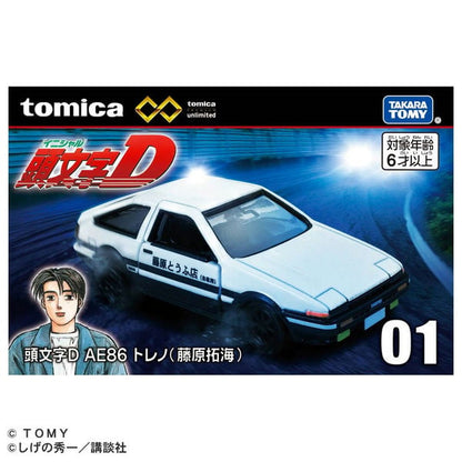 Tomica Premium Unlimited 01 Initial D AE86 Trueno Takumi Fujiwara