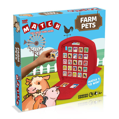 Farm Pets Top Trumps Match - The Crazy Cube Game - Trò Chơi Ghép Khối Trí Tuệ - Winning Moves - Hình ảnh sản phẩm