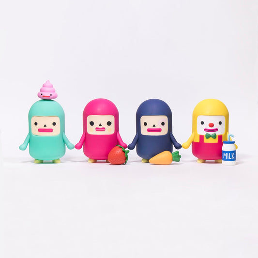 Capsubeans Complete Set - Bộ 4 Mô Hình Art Toy Vinyl - Unbox Industries - Hình ảnh sản phẩm