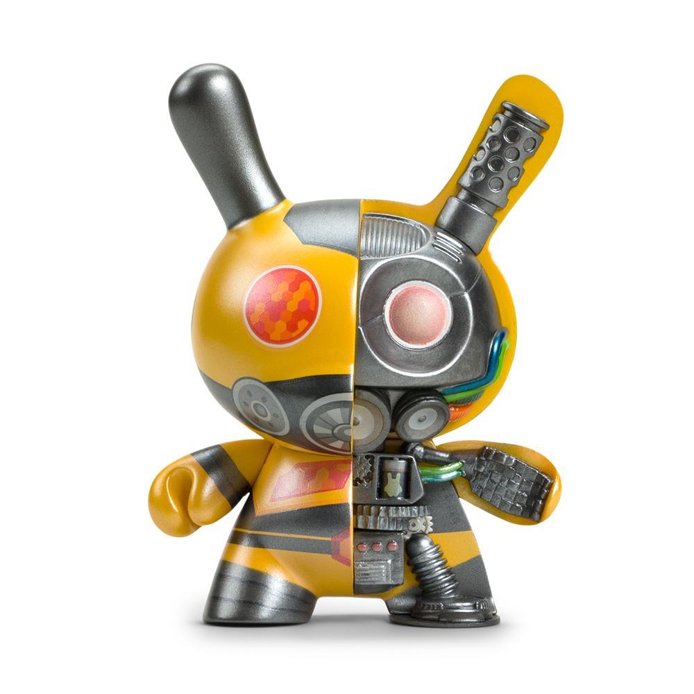 DAIROBO-B MECHA HALF RAY 5" DUNNY YELLOW EDITION - Mô Hình Art Toy Giới Hạn Kidrobot x Dolly Oblong - Góc nhìn khác 3