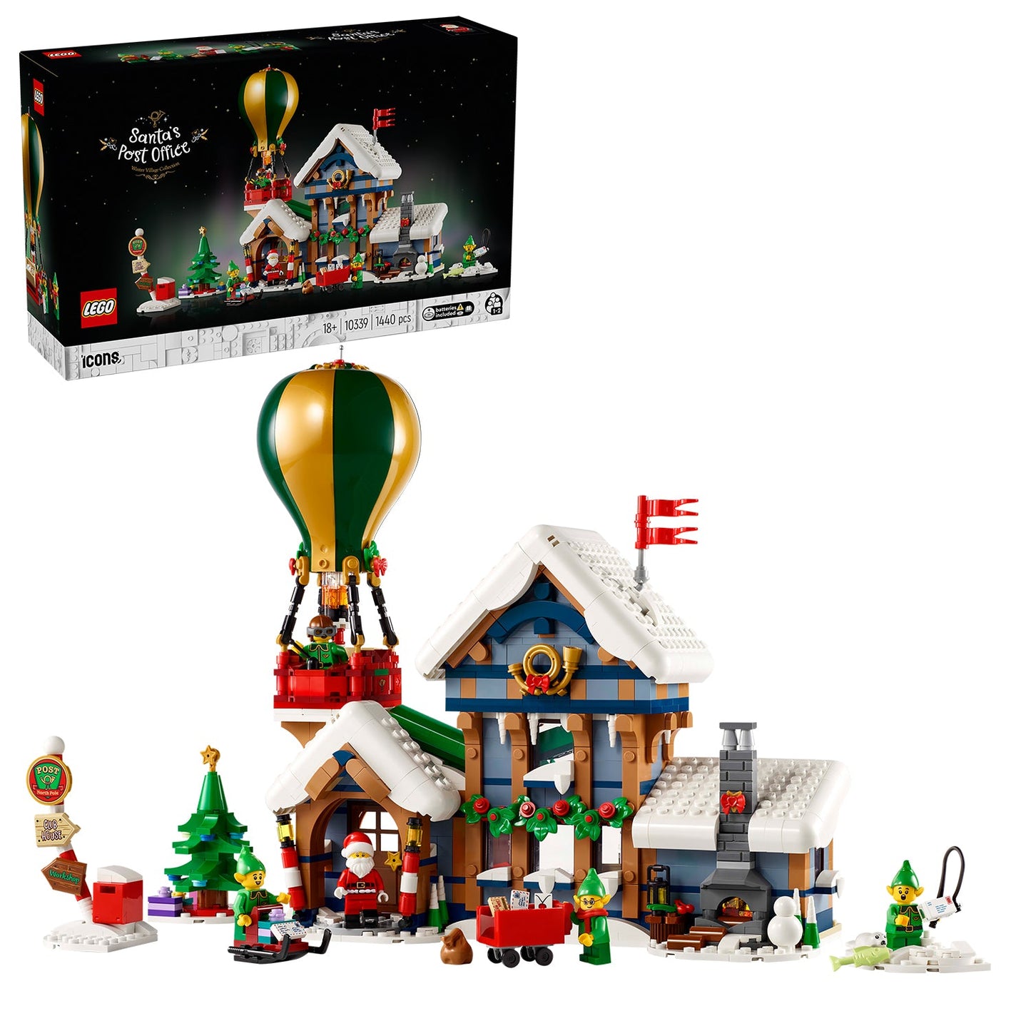 LEGO® ICONS™ Santa’s Post Office - Mô Hình Bưu Điện Ông Già Noel Giáng Sinh (10339)