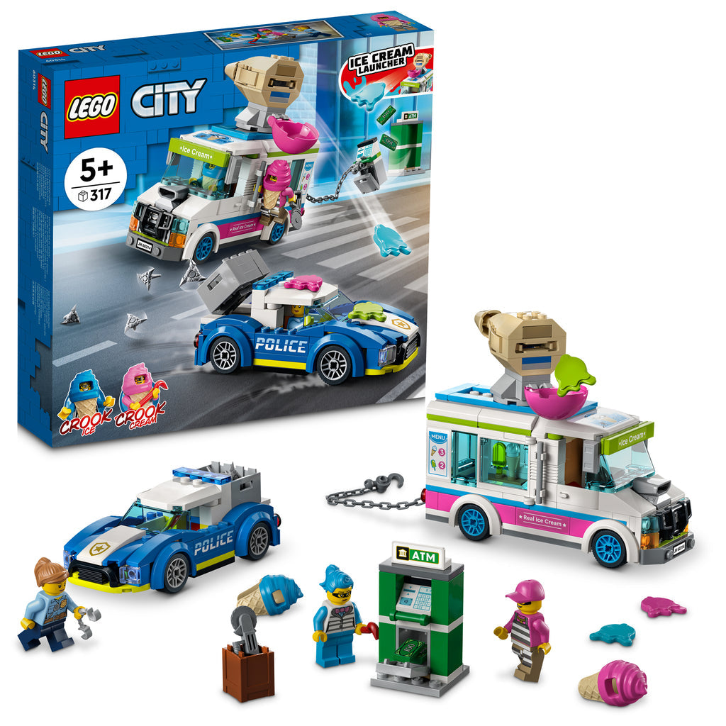 LEGO® City Cream Truck Police Chase - Đồ Chơi Lắp Ráp Cảnh Sát Truy Đuổi Xe Kem LEGO 60314 LEGO - ảnh 4 - Lego