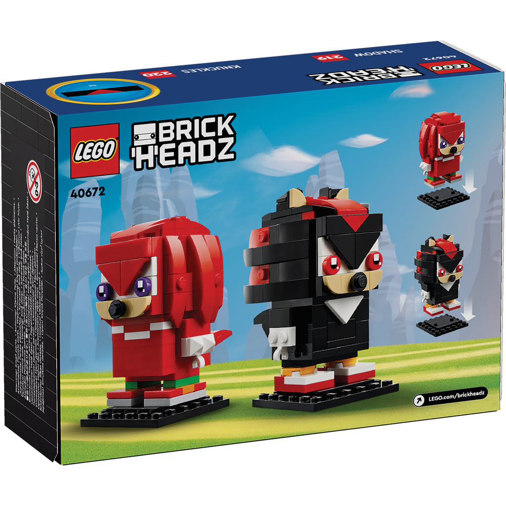 LEGO® BrickHeadz™ Sonic the Hedgehog™: Knuckles & Shadow - Bộ Đồ Chơi Lắp Ráp Nhân Vật LEGO 40672
