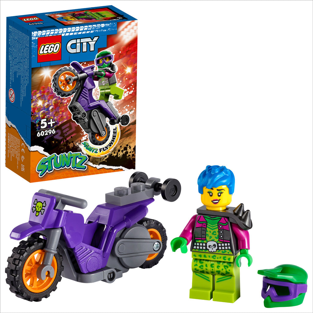 LEGO® City Wheelie Stunt Bike - Đồ chơi lắp ráp mô tô mạo hiểm bốc đầu - LEGO 60296