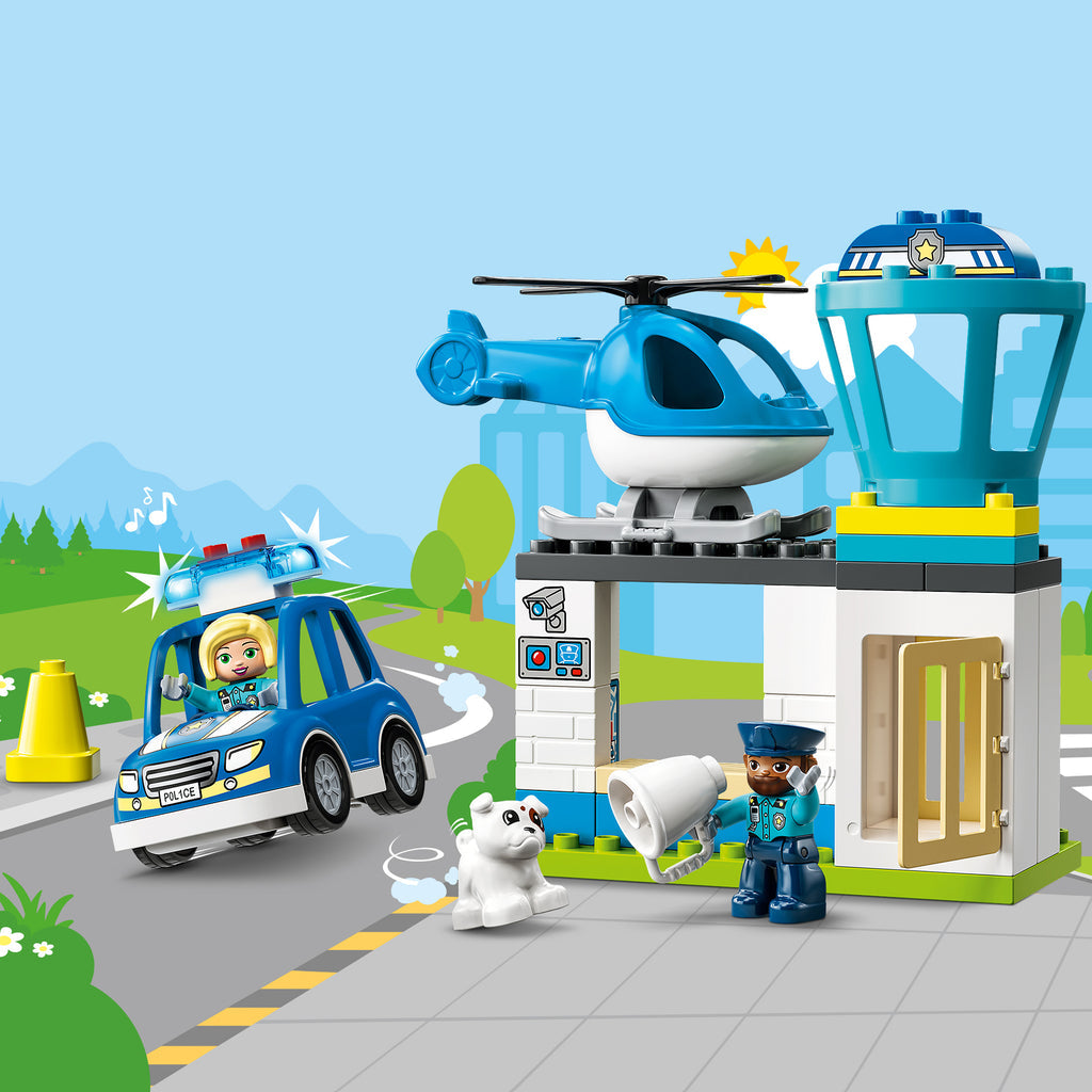 LEGO® DUPLO™ Rescue Police Station & Helicopter - Bộ Đồ Chơi Trạm Cảnh Sát & Trực Thăng Cứu Hộ - LEGO 10959