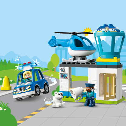 LEGO® DUPLO™ Rescue Police Station & Helicopter - Bộ Đồ Chơi Trạm Cảnh Sát & Trực Thăng Cứu Hộ - LEGO 10959