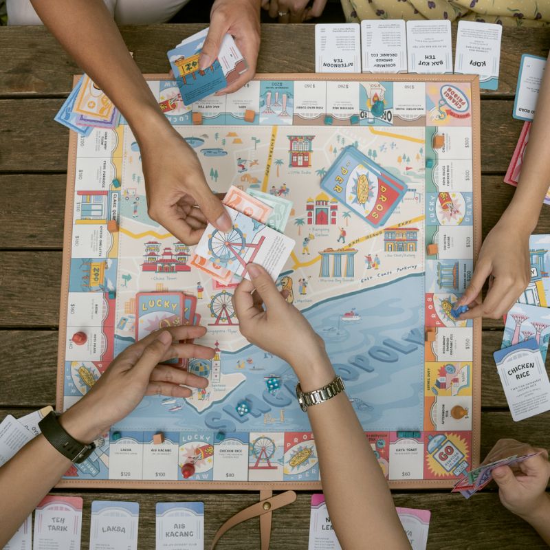 Cờ tỷ phú Singapore - Singanopoly Canvas