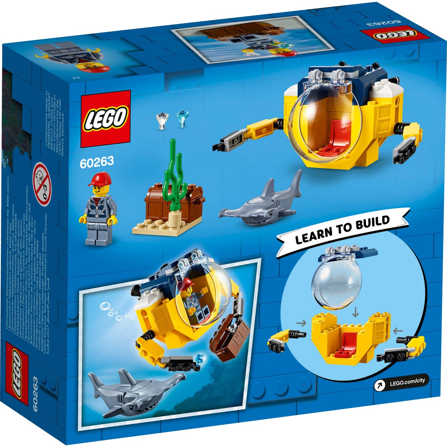 LEGO® City Ocean Mini-Submarine - Tàu Ngầm Mini Thám Hiểm Đại Dương - LEGO 60263 LEGO - ảnh 7 - Lego