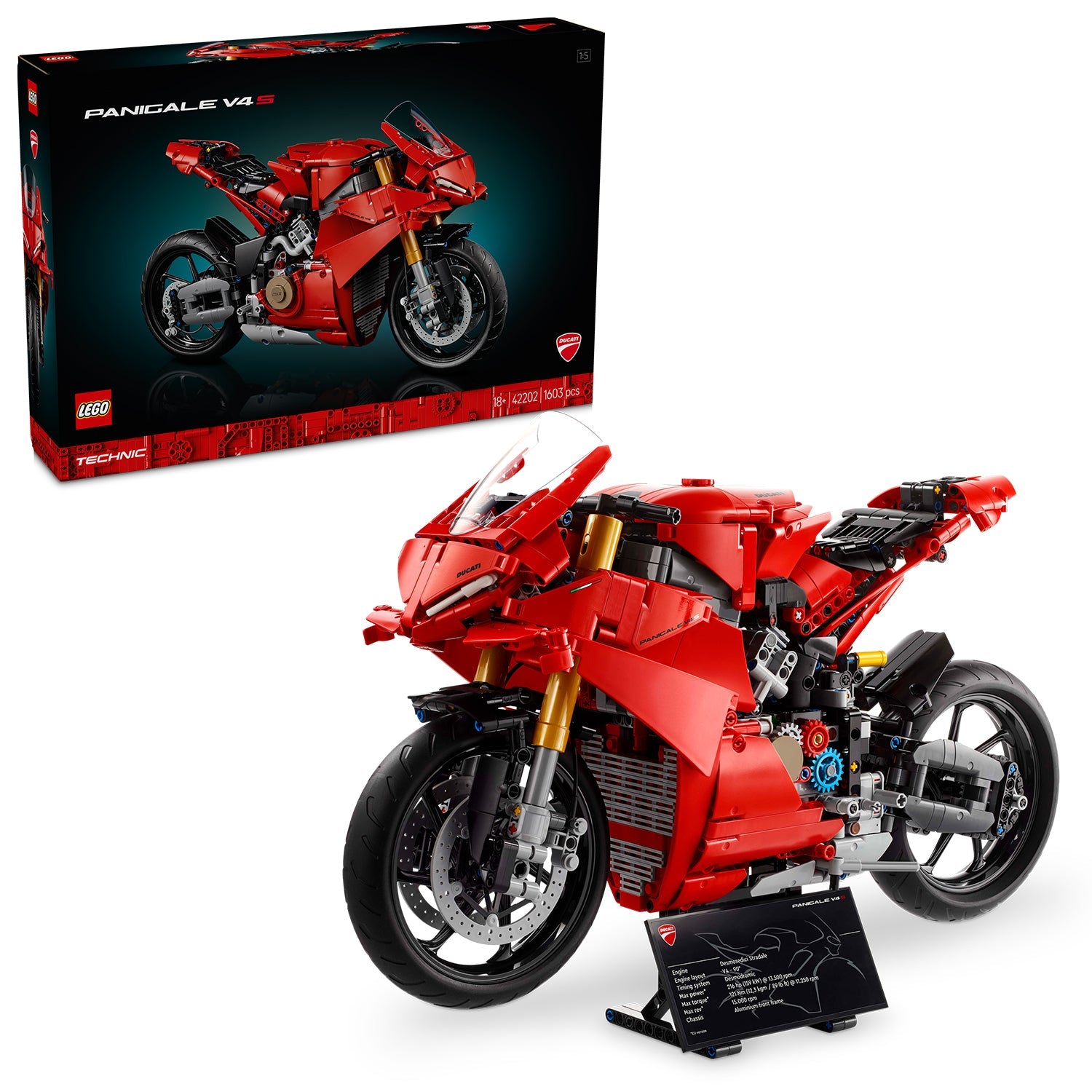 LEGO® Technic Ducati Panigale V4 S Motorcycle - Mô hình xe mô tô phân khối lớn - 42202 LEGO - ảnh 4 - LEGO Technic