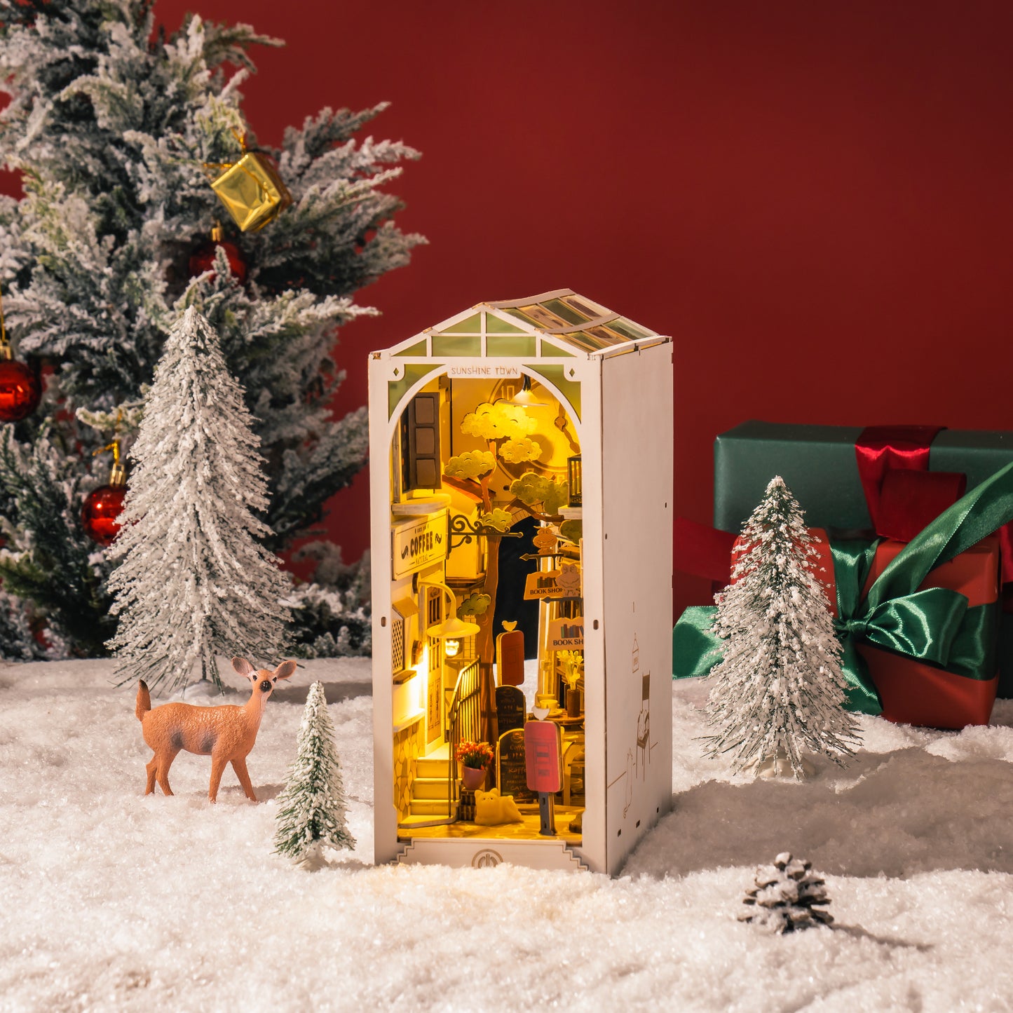 Rolife Book Nook Shelf Insert - Sunshine Town TGB02 - Mô hình gỗ 3D tự lắp ráp - Rolife