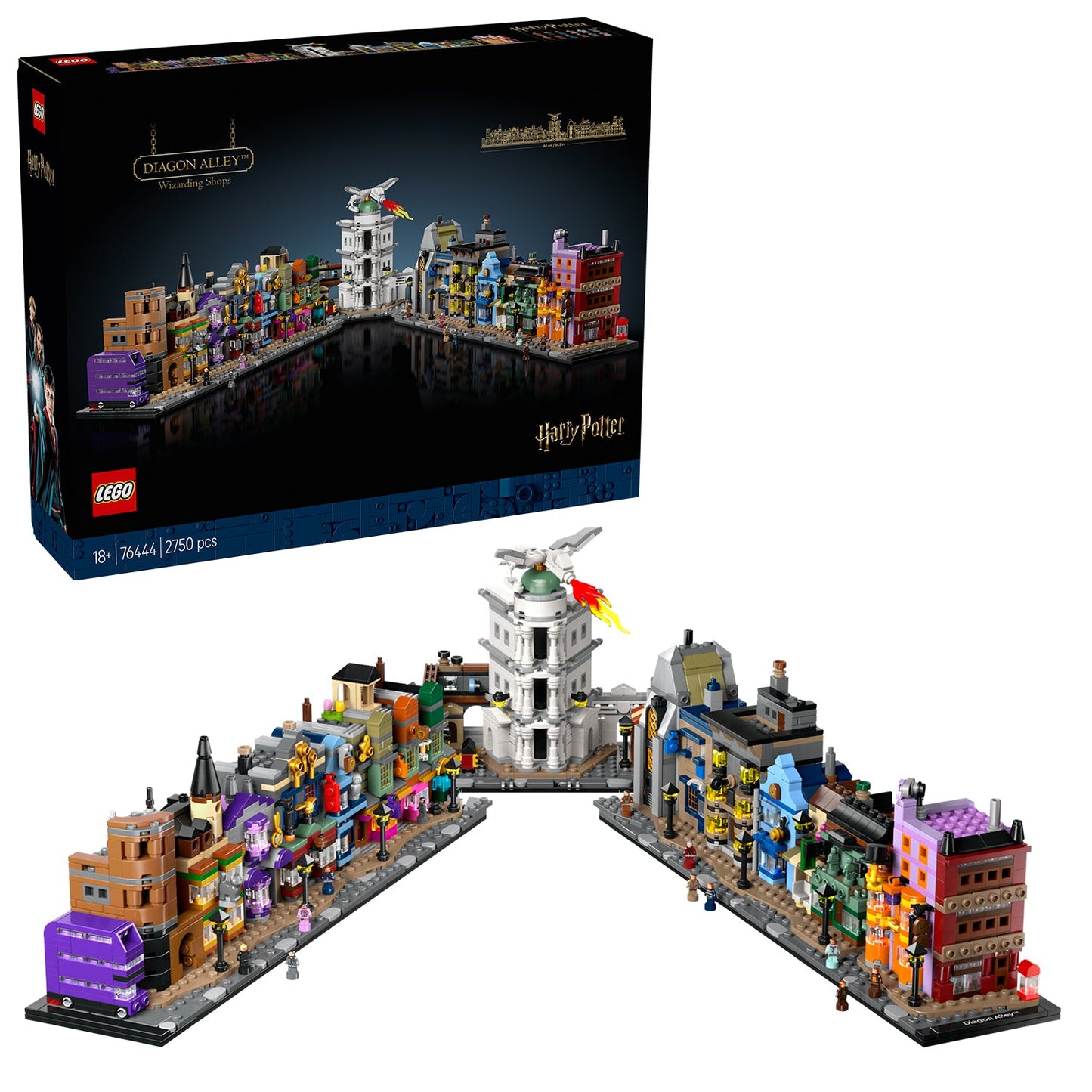 LEGO® Harry Potter™ Diagon Alley™ Wizarding Shops - Mô Hình Hẻm Xéo Phép Thuật Microscale - LEGO 76444