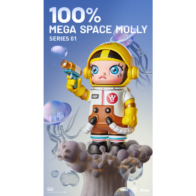 Mega Collection 100% Space Molly Series 1 - Mô hình Blind Box Art Toy - POP MART