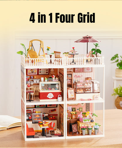 Rolife Super Creator 9-in-1 Miniature House - Mô hình nhà búp bê 9 ô trưng bày - Rolife