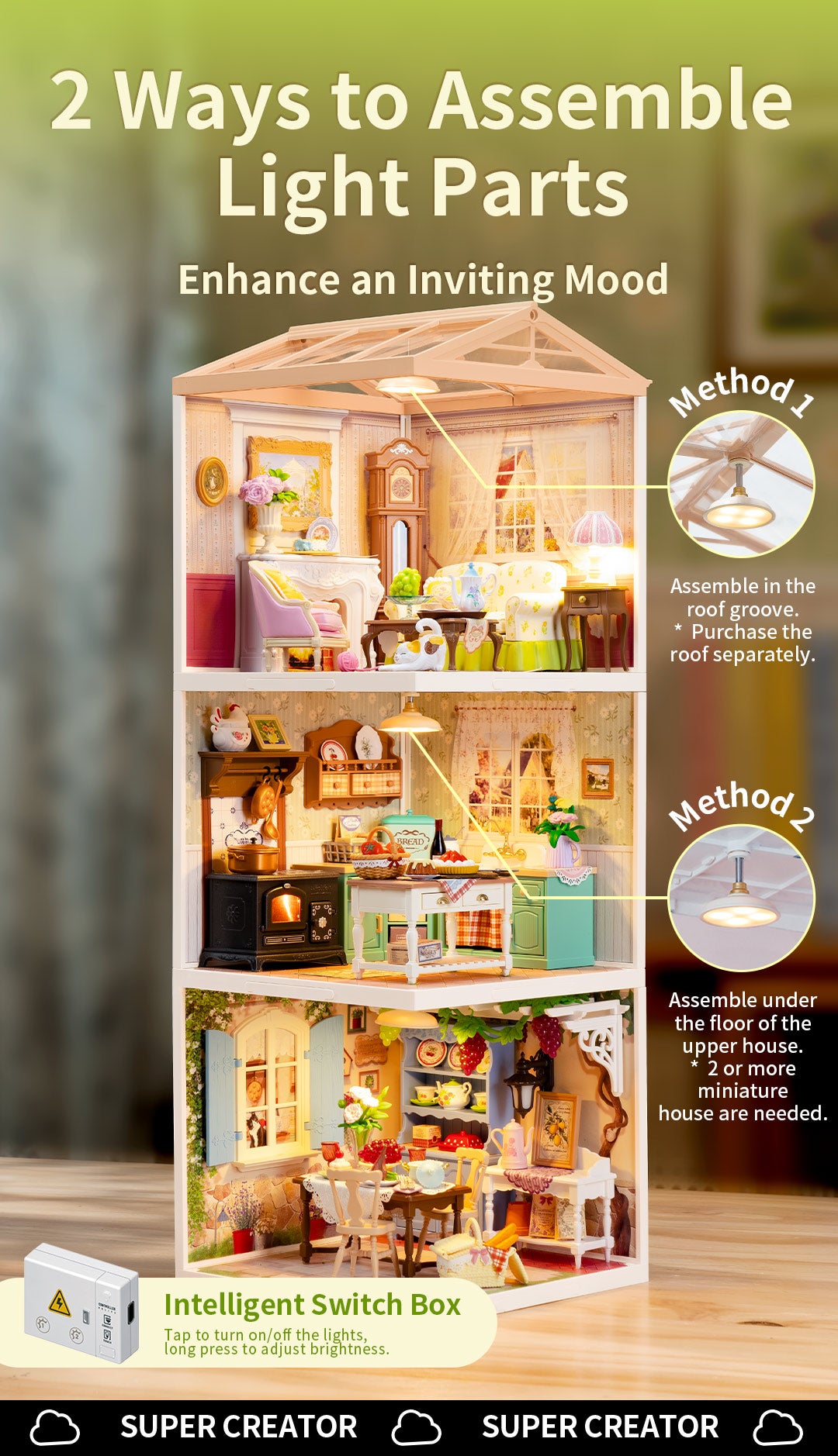 Rolife Holiday Tea Time DIY Miniature House DW023 - Nhà Mô Hình Mini DIY Tự Lắp Ráp - Rolife