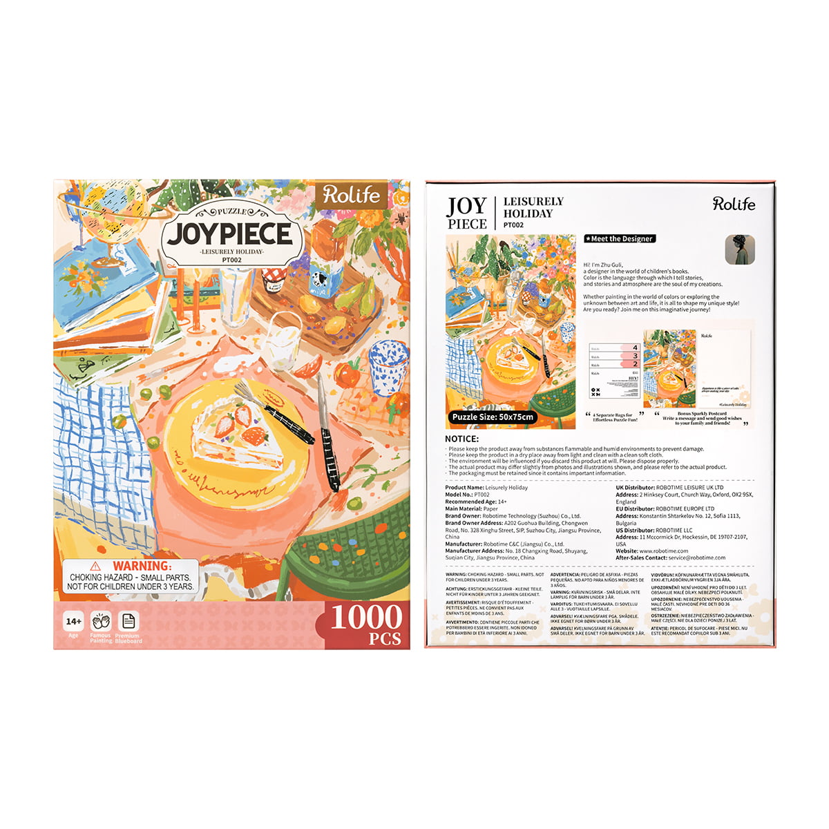 Rolife 1000 Piece Jigsaw Puzzle - Leisurely Holiday PT002 - Bộ tranh xếp hình 1000 mảnh cao cấp